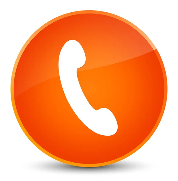 Telefon elegantní oranžové kulaté tlačítko — Stock fotografie