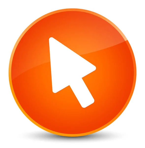 Icono del cursor elegante botón redondo naranja —  Fotos de Stock