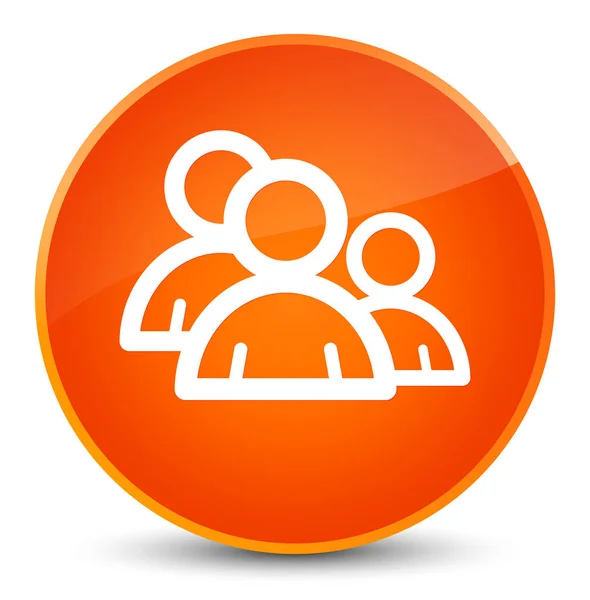 Grupo icono elegante botón redondo naranja —  Fotos de Stock