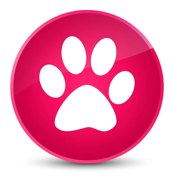 Animal footprint icon elegant pink round button — Stock Photo, Image