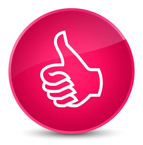 Como ícone elegante botão redondo rosa — Fotografia de Stock