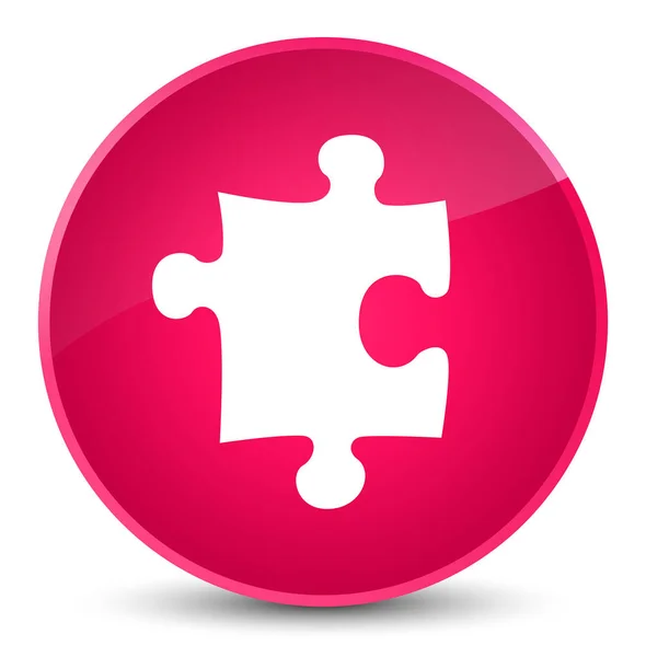 Puzzle ikon elegáns rózsaszín kerek gomb — Stock Fotó