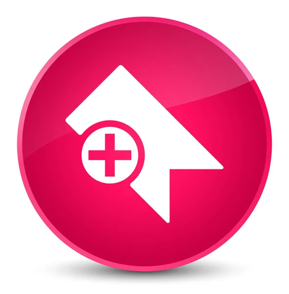 Lesezeichen-Symbol eleganter rosa runder Knopf — Stockfoto