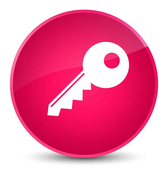 钥匙图标优雅粉色圆形按钮 — 图库照片
