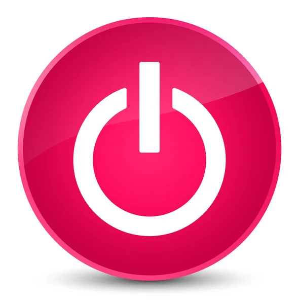 Піктограма живлення елегантна рожева кругла кнопка — стокове фото