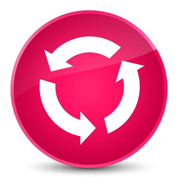 Symbol auffrischen eleganter rosa runder Knopf — Stockfoto