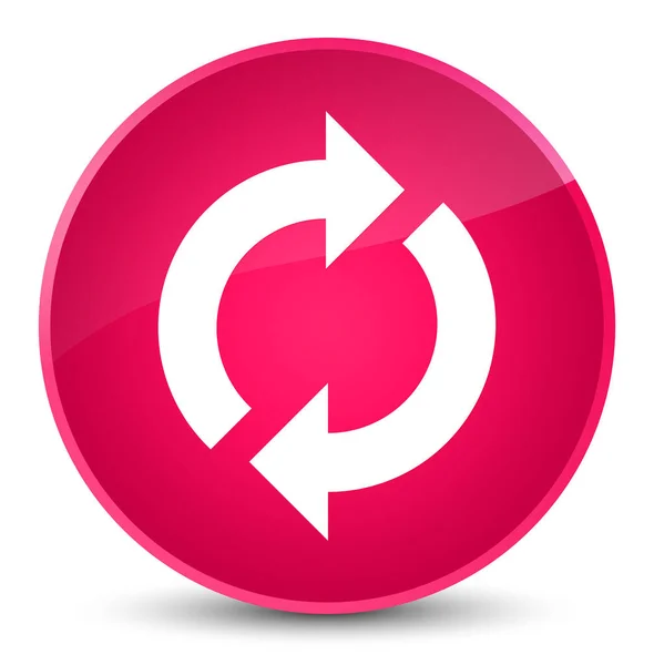 Ícone de atualização elegante botão redondo rosa — Fotografia de Stock