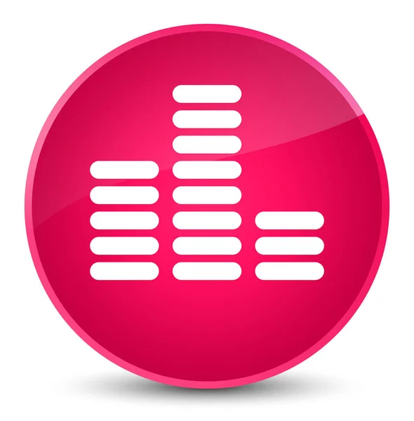 Equalizer ikonen elegant rosa runda knappen — Stockfoto