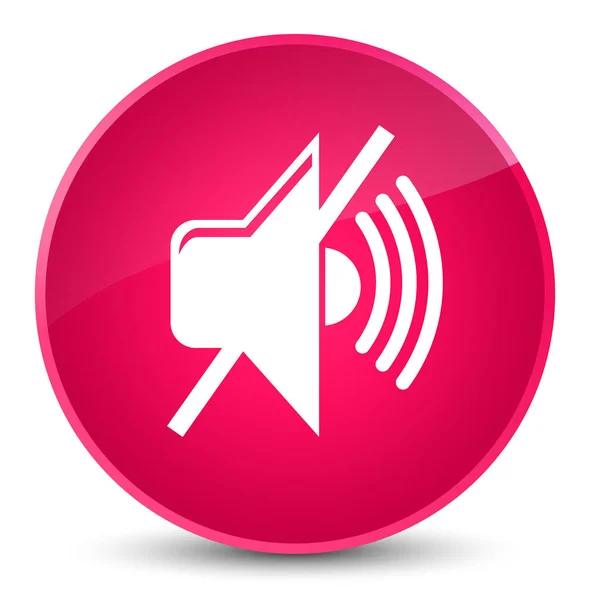Ícone de volume mudo botão redondo rosa elegante — Fotografia de Stock