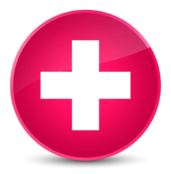 Além de ícone elegante botão redondo rosa — Fotografia de Stock
