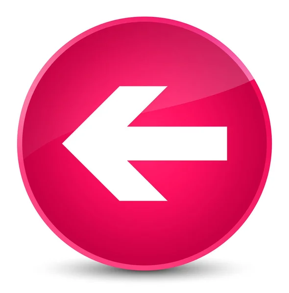 Ícone de seta traseira elegante botão redondo rosa — Fotografia de Stock