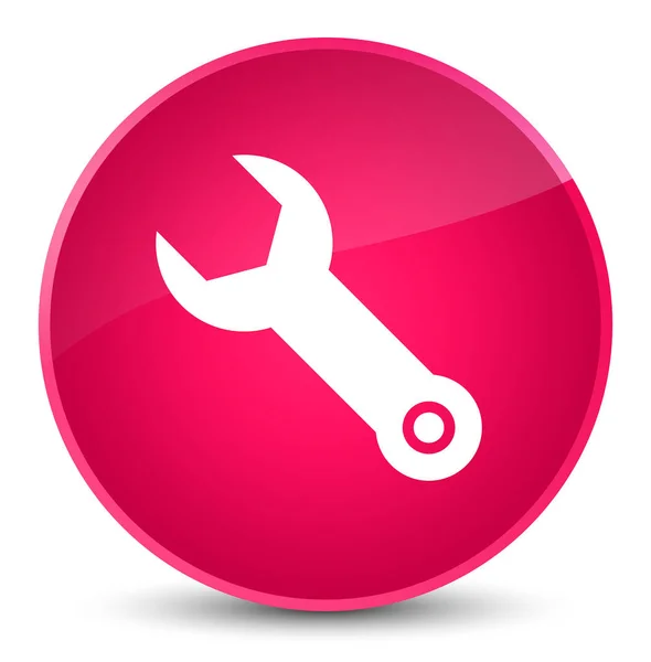 Skiftnyckel ikonen elegant rosa runda knappen — Stockfoto