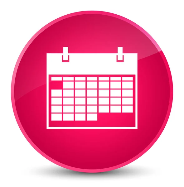 Calendário ícone elegante rosa botão redondo — Fotografia de Stock