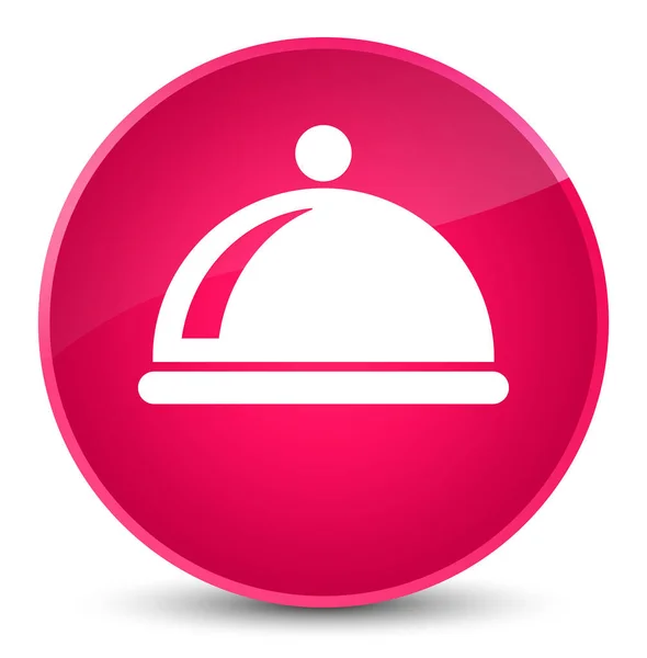 食品料理アイコン エレガント ピンク ラウンド ボタン — ストック写真