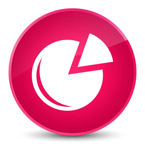 Icona del grafico elegante pulsante rotondo rosa — Foto Stock