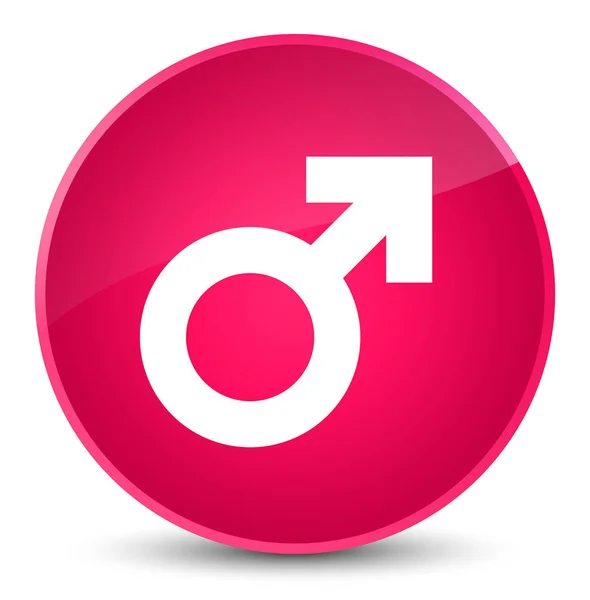 Männliche Zeichen Symbol elegant rosa runden Knopf — Stockfoto