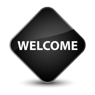 Hoş geldiniz zarif siyah elmas düğmesi