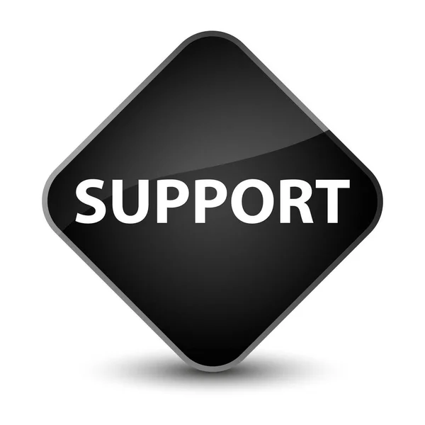 Support elegant black diamond button — Stock Photo, Image