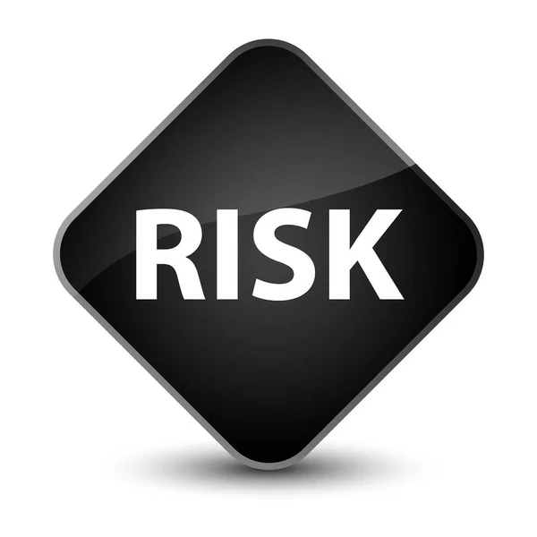 Risk elegant black diamond button — Stock Photo, Image