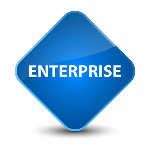 Enterprise elegantní modrý diamant tlačítko — Stock fotografie