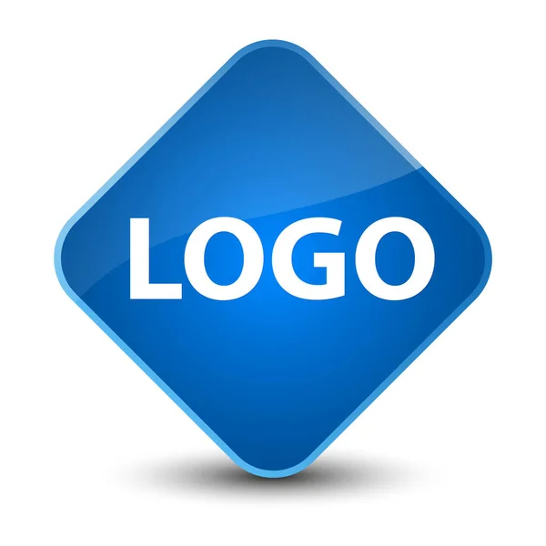 Logo zarif mavi elmas düğmesi — Stok fotoğraf