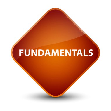 Temelleri zarif kahverengi elmas düğmesi