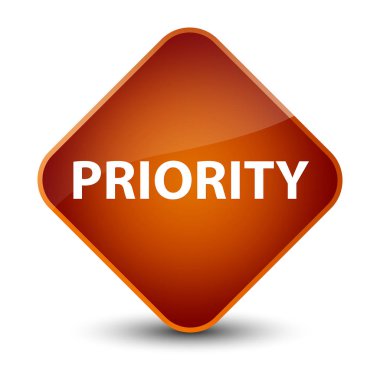 Öncelik zarif kahverengi elmas düğmesini