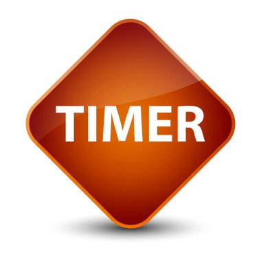 Zamanlayıcı zarif kahverengi elmas düğmesi