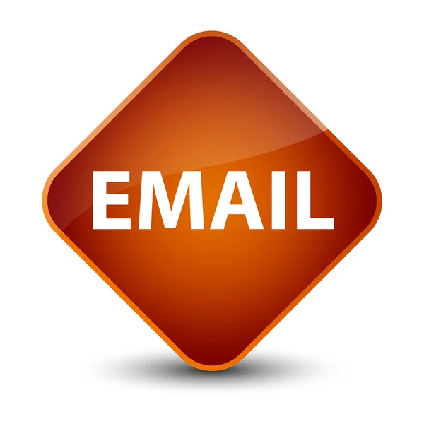 Email elegant brown diamond button — Stock Photo, Image