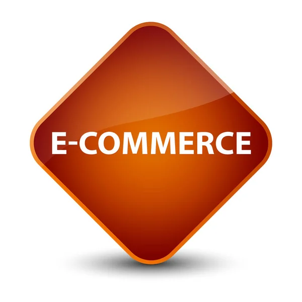 E-commerce elegante botão de diamante marrom — Fotografia de Stock