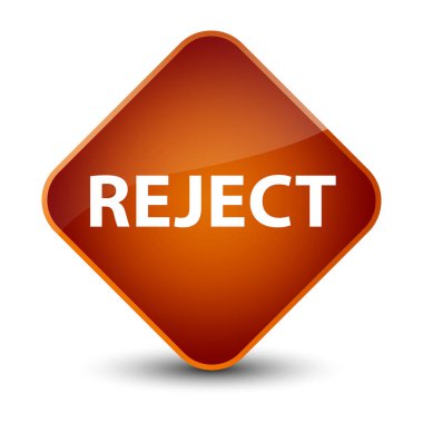 Zarif kahverengi elmas düğmesini reddetmek