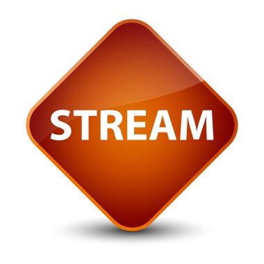 Akış zarif kahverengi elmas düğmesi