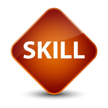 Beceri zarif kahverengi elmas düğmesi