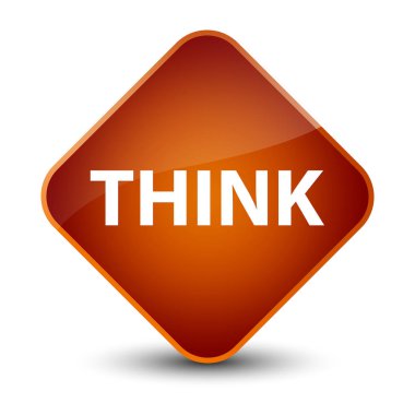 Zarif kahverengi elmas düğmesini düşünüyorum