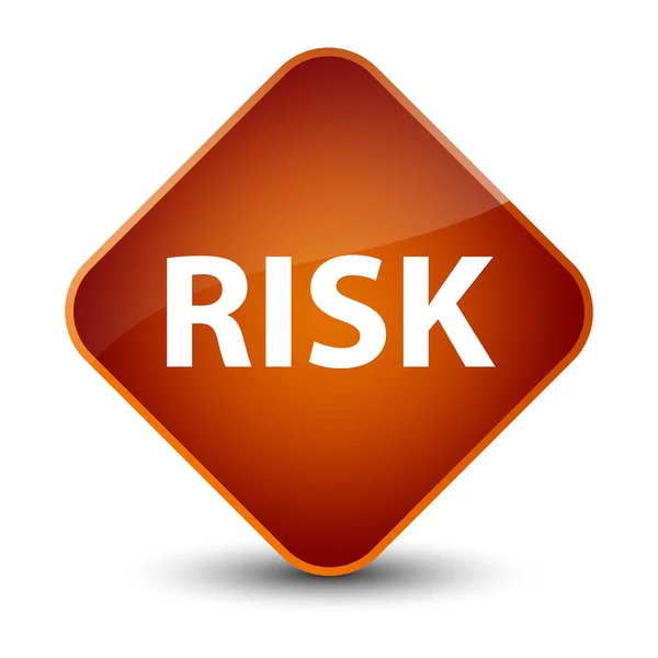 Risk elegant brown diamond button — Stock Photo, Image