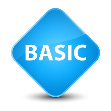 Temel zarif camgöbeği mavi elmas düğmesi