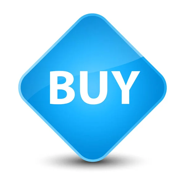 Buy elegant cyan blue diamond button — Stock Photo, Image