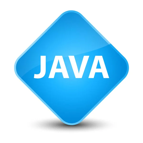 Java elegante botón de diamante azul cian — Foto de Stock