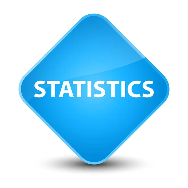 Estatísticas elegante ciano azul diamante botão — Fotografia de Stock