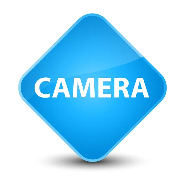Caméra élégante bouton diamant bleu cyan — Photo