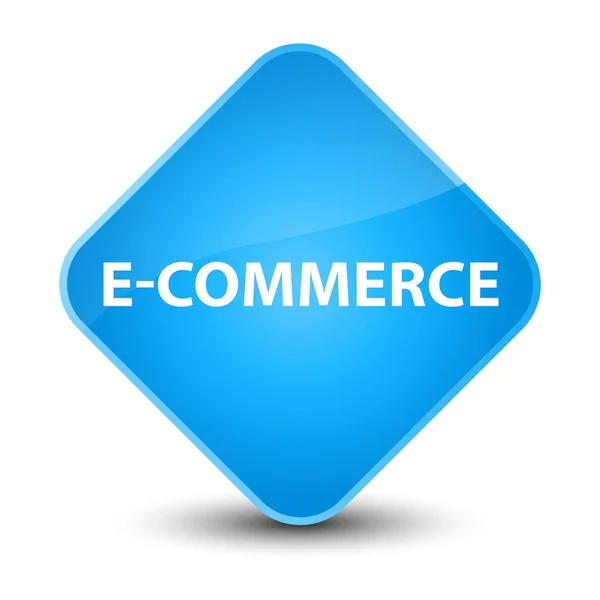 E-commerce elegant cyan blue diamond button — Stock Photo, Image