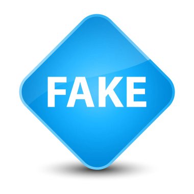 Sahte zarif camgöbeği mavi elmas düğmesi