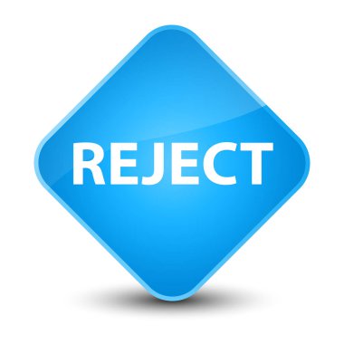 Zarif camgöbeği mavi elmas düğmesini reddetmek