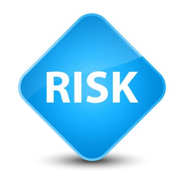 Risk zarif camgöbeği mavi elmas düğmesi