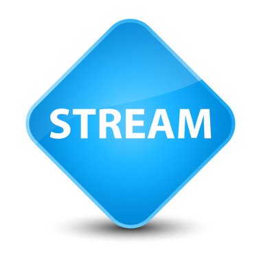 Akış zarif camgöbeği mavi elmas düğmesi