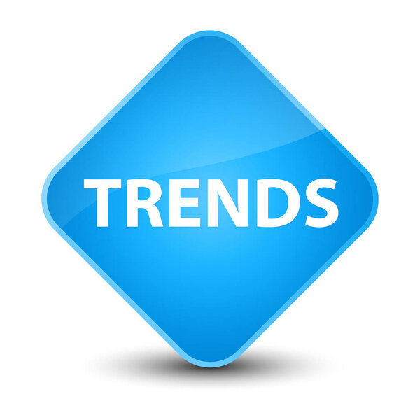 Trends elegant cyan blue diamond button