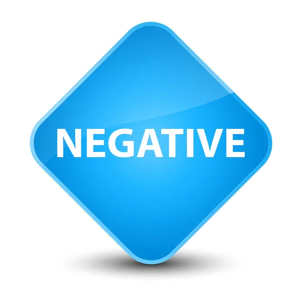 Negative elegant cyan blue diamond button — Stock Photo, Image