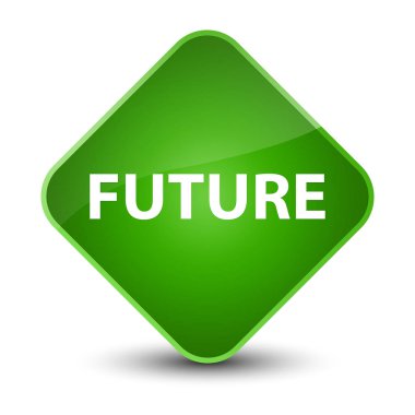 Gelecekteki zarif yeşil elmas düğmesi