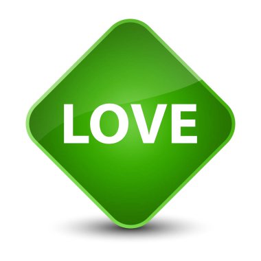 Aşk zarif yeşil elmas düğmesi