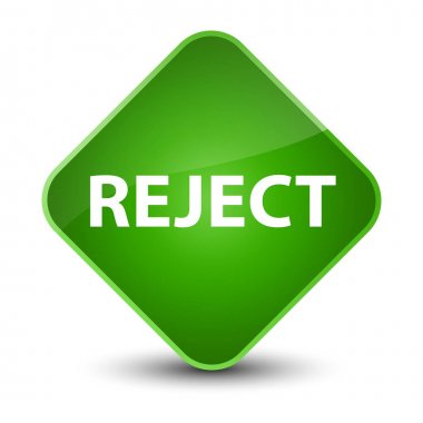 Zarif yeşil elmas düğmesini reddetmek